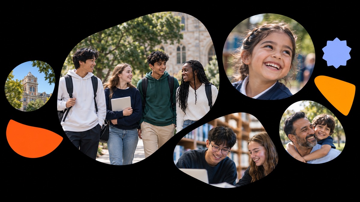 International students walking together on campus